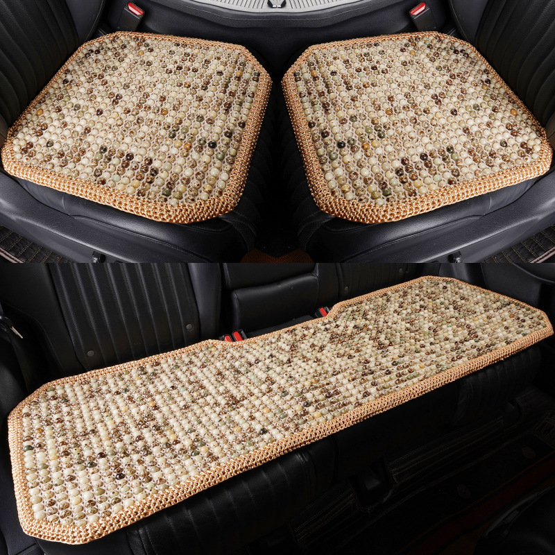 Universal – Cool pad Car Seat Cushion - mantianxing-three-piece-set-beige-crochet-double-layer-thickened-3d-breathable-anti-slip