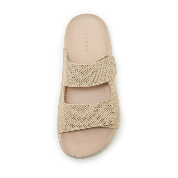 Dép sandal nữ quai chữ V đế dày EVA chống trượt — màu đen, màu hồng, màu kaki, màu mơ chi tiết 36