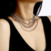 Accessory hip-hop style, set, choker, necklace, chain heart-shaped, European style, simple and elegant design