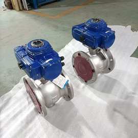 QV947F-16P不锈钢电动调节软密封法兰球阀图片