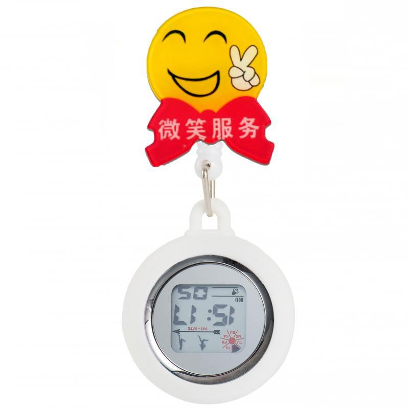 Reloj de enfermera de estiramiento multifuncional luminoso fuerte reloj colgante reloj electrónico digital retráctil de dibujos animados lindo clip cronómetro reloj de bolsillo