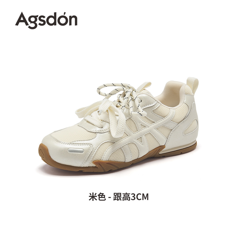 Augustion Yellow Alemania Training Shoes Mujer Verano 2025 Nuevo Ballet de malla Zapatillas deportivas de ocio de carreras de suela fina