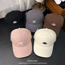 休闲字母B棒球帽女春夏季新款百搭学生休闲软顶防晒小鸭舌帽子