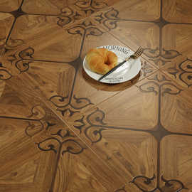 复古防水地热地暖地板 12mm仿古欧式地板 拼花强化复合木质地板