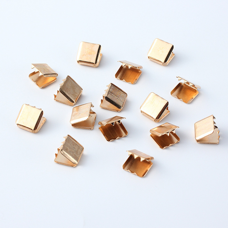 Stainless Steel Toothed Horse Buckle Rope Clip Metal Rope Clip Shoelace Clip Metal Coarse Tooth Tail Clip Cap Rope Clip