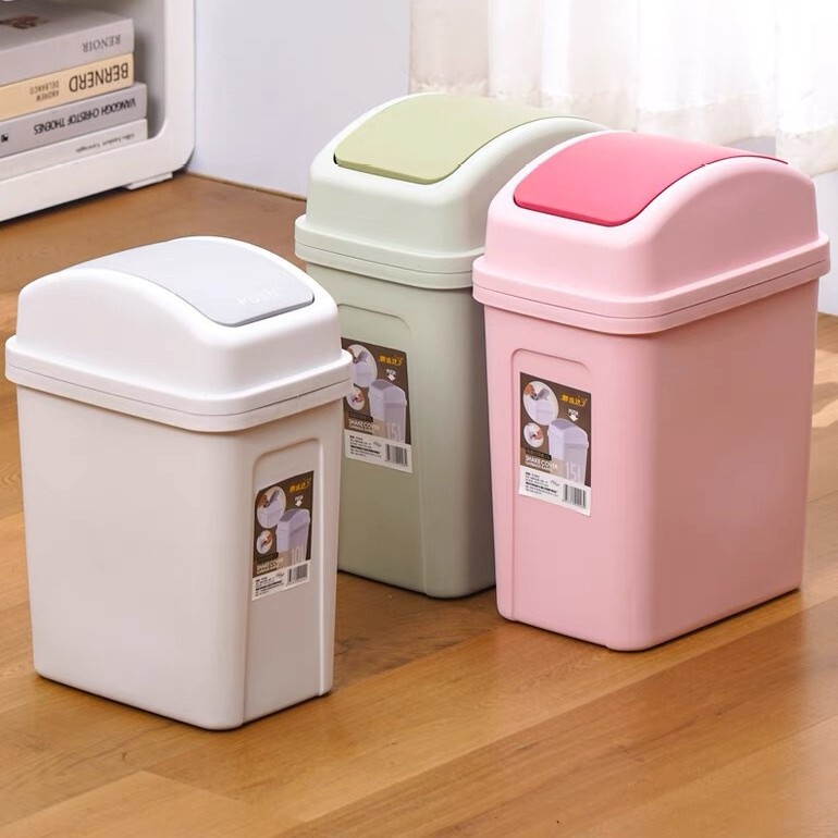 Trash Can with Lid Kitchen Large Large Capacity Swing Lid Trash Can Household Scandinavian Style Sandwich Paper Bucket Sanitary Bucket Trash Can with Lid Kitchen Large Large Capacity Swing Lid Trash Can Household Scandinavian Style Sandwich Paper Bucket Sanitary Bucket