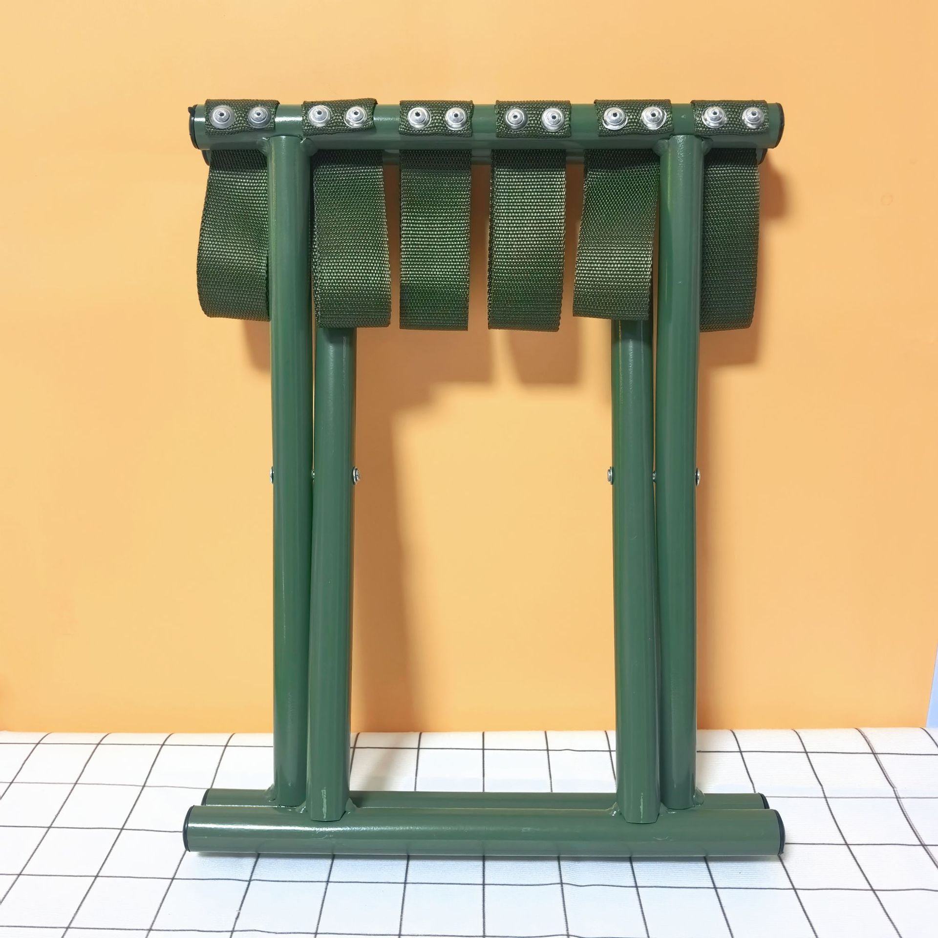 Folding Outdoor Stool with Thick Backrest, Portable Folding Fishing Stool, Camping Chair, Night Market Folding Stool Wholesale