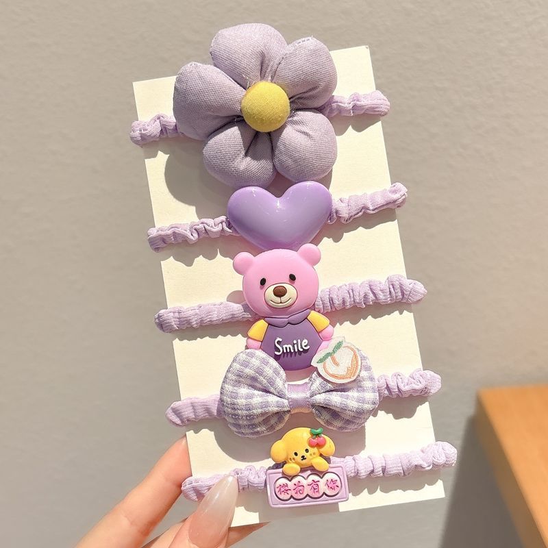 5 pieces of purple flowers