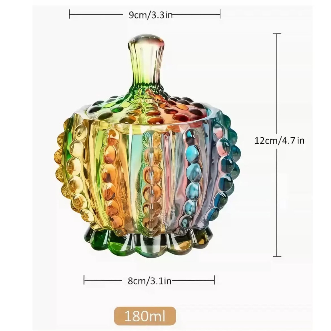Joyas de latas de cristal de lujo ligero contienen latas de bocadillos, cajas de frutas, adornos de bodas con cinturones de regalo y tapas de cenicero perfumado