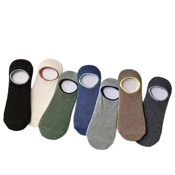 Cross-border Explosions Summer Thin Non-slip Breathable Sweat Absorbing Boat Socks Men's All-match Casual Shallow Mouth Invisible Socks