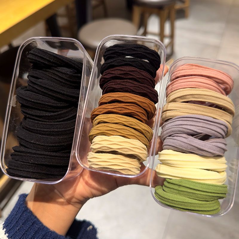 Otoño y invierno 2024 nuevo cabello de alta calidad cuerdas elásticas de cabello cuerdas de cola de caballo de alta altura elásticas anillo de cabello duradero