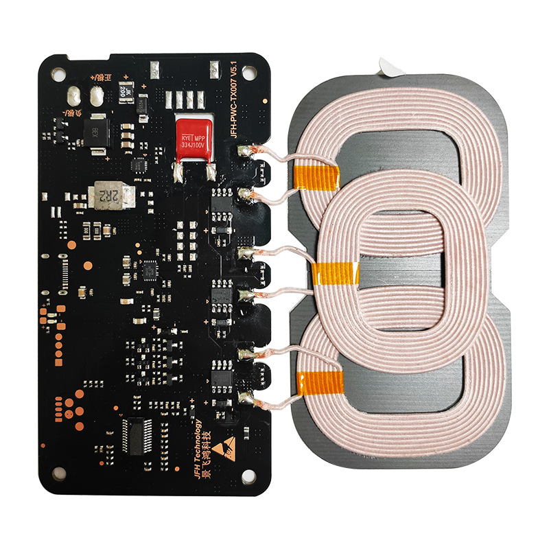 High-power 20W car wireless charging module 12V fast charging three-coil mobile phone wireless charging module universal modification