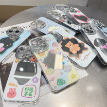 适用于vivo X200闪粉镜头膜手机壳S20/S21全包Y78/Y300T彩绘卡通