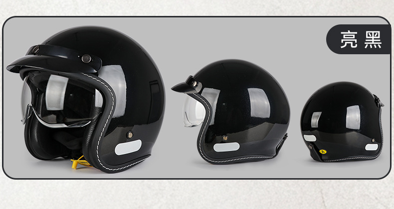 VGV retro half helmet motorcycle helmet custom-made for men and women, 3C certified 3/4 helmet for electric motorcycles, suitable for all seasons, can be equipped with Bluetooth