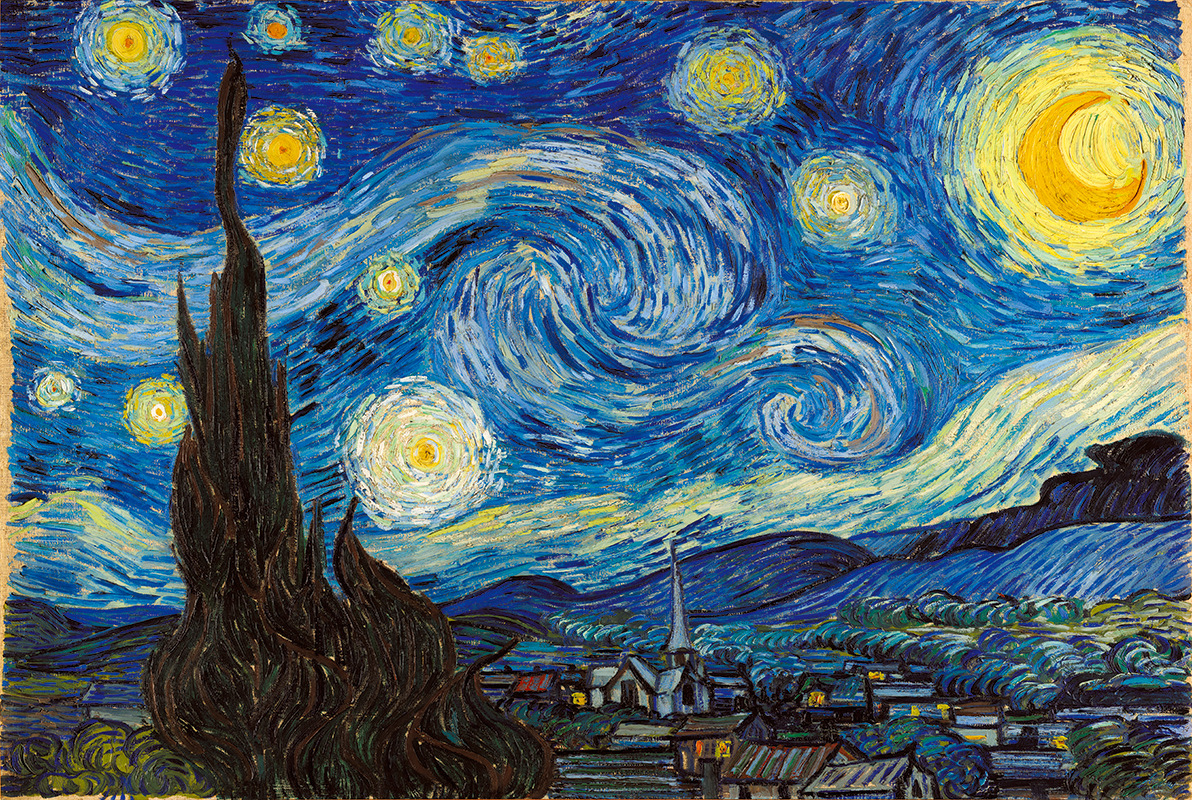 Adultos 1000 unidades pintura de fama mundial Van Gogh cielo estrellado juventud papel educativo rompecabezas descompresión juguete suministro directo fábrica