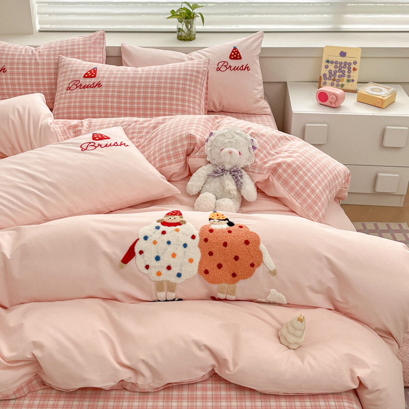 Inswind algodón cama de cuatro piezas set2025 nuevo algodón colcha cubierta sábanas de tres piezas set de cama de cama de cama