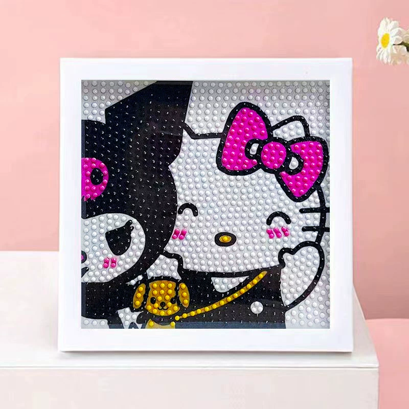 DIY-набор для алмазной мозаики 17×17 см, пластиковая рама, дизайн щенок, полный набор инструментов для кладки