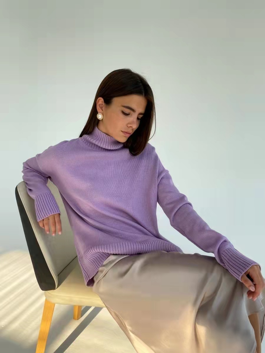 ​​Luxury Lambswool Turtleneck Sweater – Slim Fit Winter Pullover In 9 Seasonal Colors​​_voghion.com