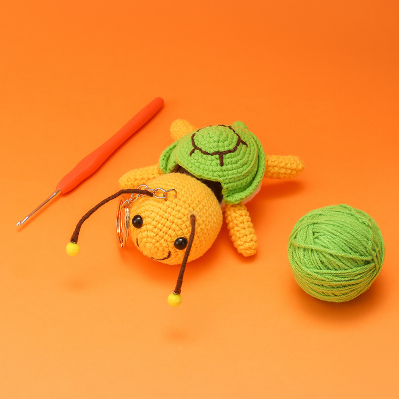 亚马逊热销英文说明书手工diy钩针材料包可爱玩偶毛线工具包