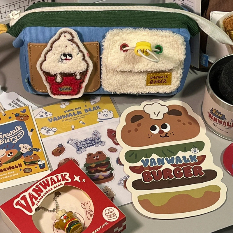 Bolsa de bolígrafo de temporada escolar, bolsa de almacenamiento de papelería multifuncional de gran capacidad, bolsa de dolor de alto valor facial