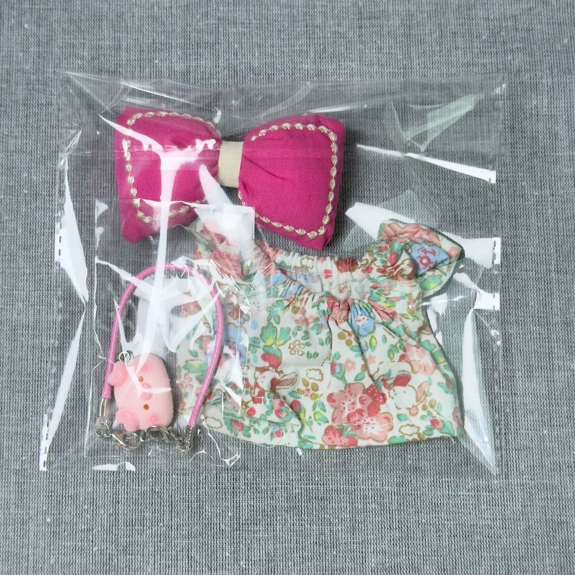 Adecuado para muñeco de peluche de 17cm, colgante, falda de muñeca, vestido de muñeca, traje de muñeca Macarons de 17cm con accesorios