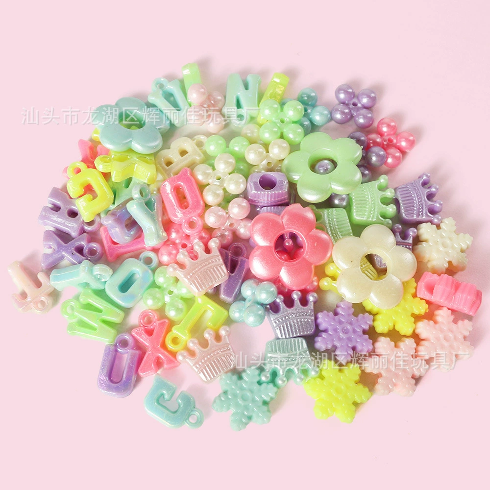 Beaded bracelet, materials set, purse, beads, necklace with beads, children's accessory, handmade, full set, (Cross-border trading)