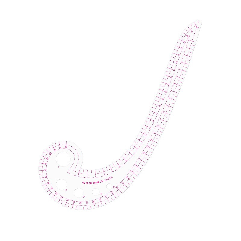 Nueva regla de corte de ropa del fabricante, regla de escala incorporada, regla de corte multifuncional, regla de coma, regla curva