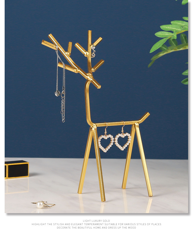 Nordic Style Animal Metal Jewelry Rack display picture 3