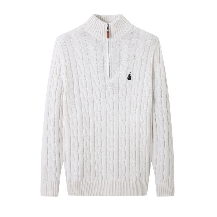 Sweater half zip white black label