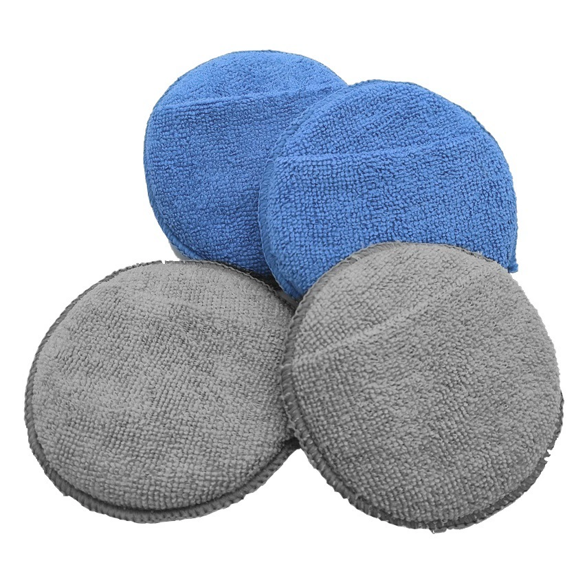 5 дюймов Вощеная торт полированная губка круглый карман Автомобильная губка салфетка с покрытием из микрофибры Кристалл Автомойка губка салфетка