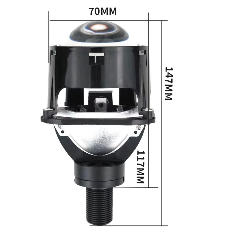 Nueva lente bifocal de gran venta, faro LED para coche de 2,5 pulgadas, lente láser de 65W, foco superbrillante, universal no destructivo
