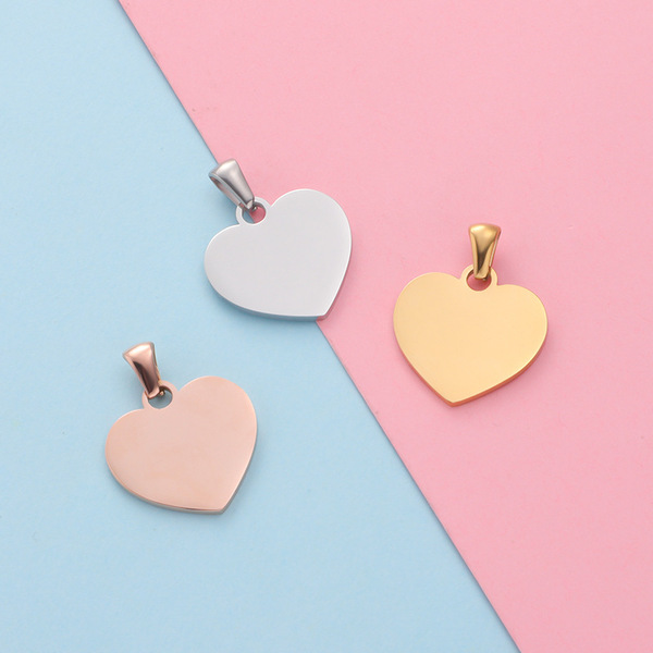 Pendant stainless steel heart shaped