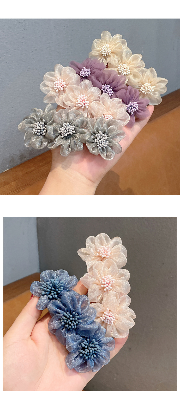 Korea Back Head Hairpin Flower Top Clip Spring Clip Hair Accessories Word Clip Hairpin display picture 2