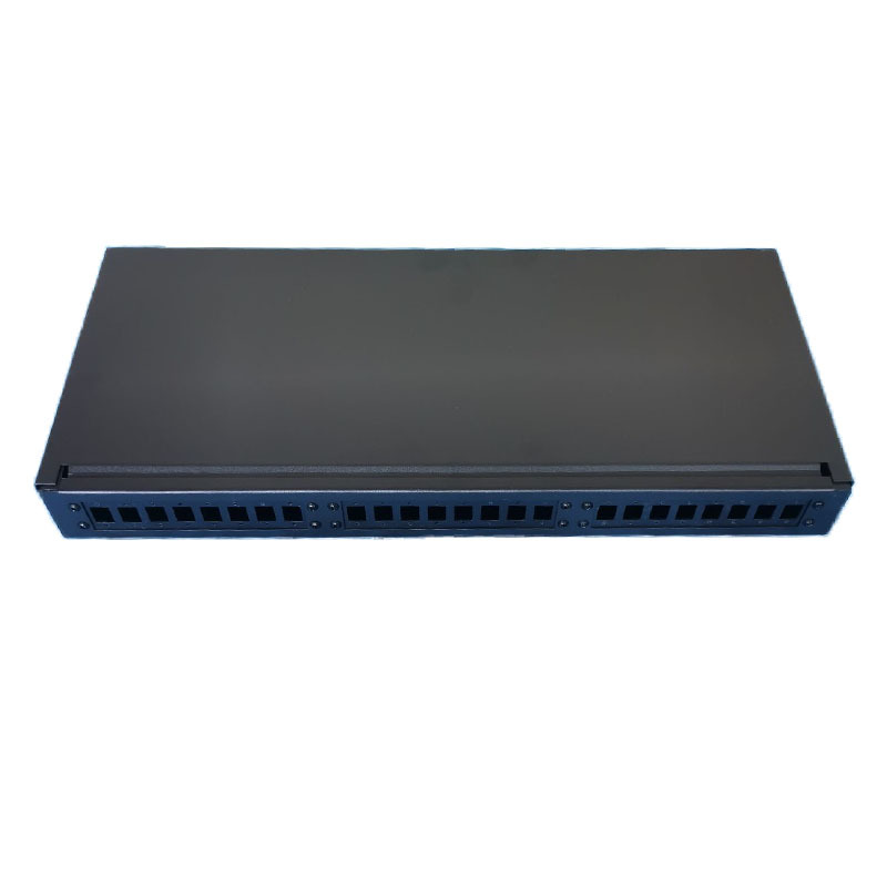 批发24口机架式光缆光纤终端盒2U金属材质光纤配线架空箱配线箱