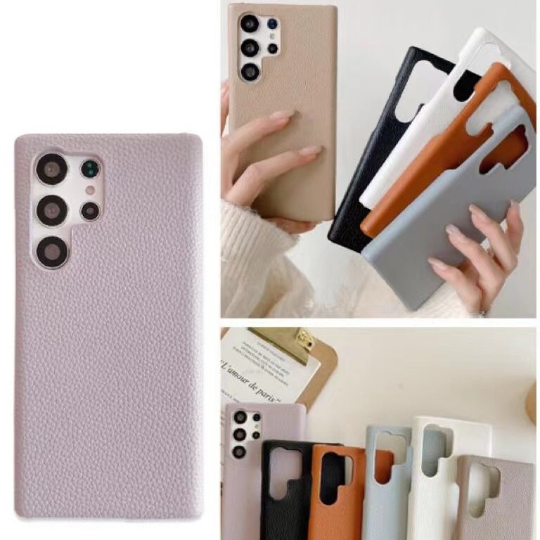 Luxurious Lychee Pattern Suitable for Samsung S26 Mobile Phone Case, Solid Color S25Ultra Leather S21+Plus Protective Case A16