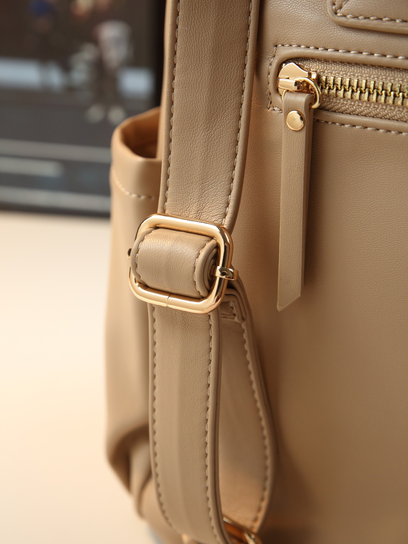 Retro-Rucksack im einfarbigen, gewebten Design – vielseitige, lässige Reise- und Wickeltasche für Damen_voghion.com
