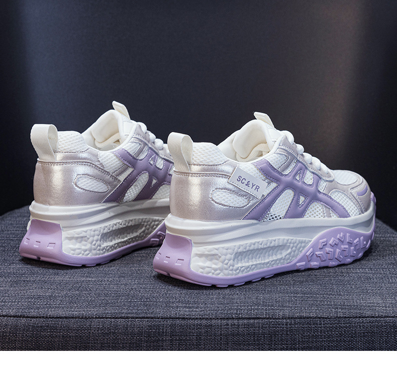 Giày sneaker nữ đế dày tăng chiều cao phong cách cổ điển mùa hè 2026 — M2875 màu be, M2875 Màu tím, M2875 màu vàng chi tiết 23