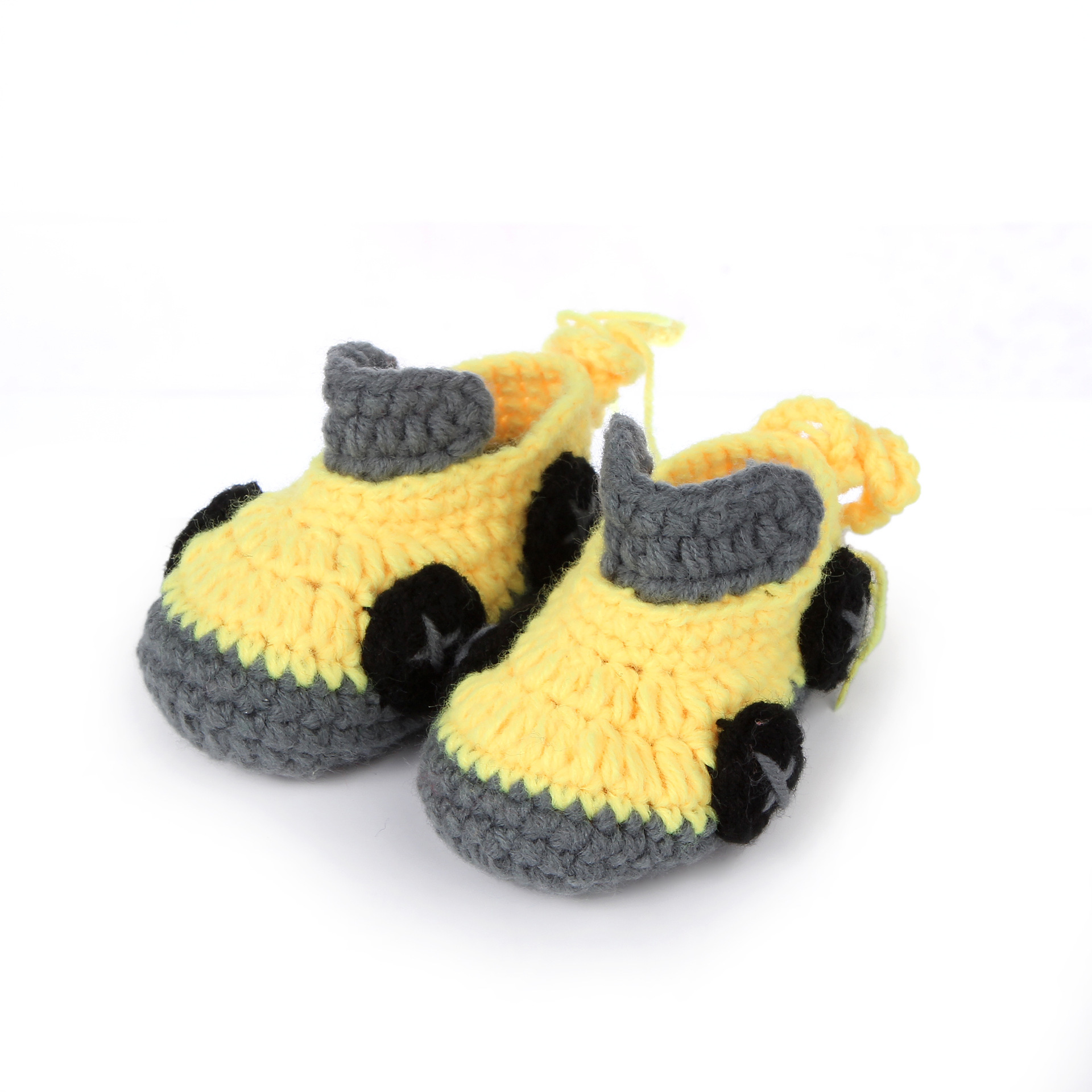 노란색 자동차 신발