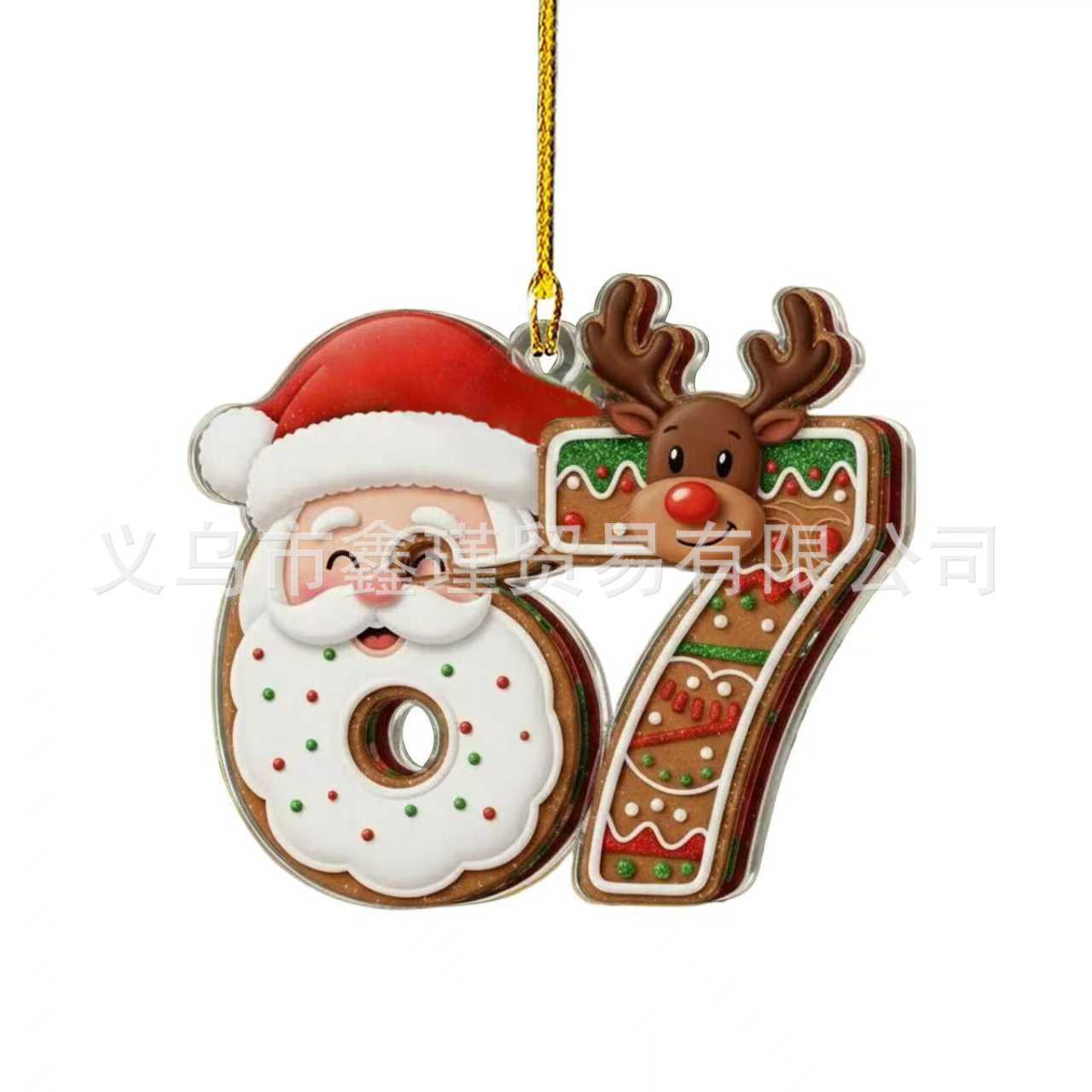 Ventas transfronterizas calientes seisseven67 seis siete decoraciones de Navidad acrílicas decoración divertida