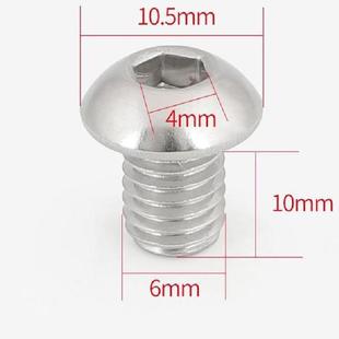 M6M8 Anti-theft Door Hinge Connection Screw Wardrobe Door Fixing Fittings Door and Window Load Page Round Head Hexagon