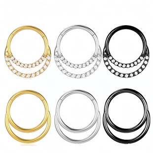 Nose piercing stainless steel, zirconium, earrings