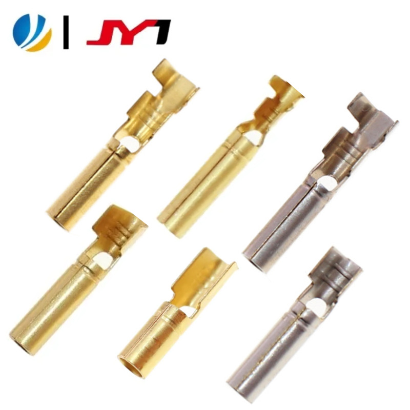 聚盈黄铜镀镍2.5/2.65/2.8防水连接器电源单铆双铆压2.5铜管端子