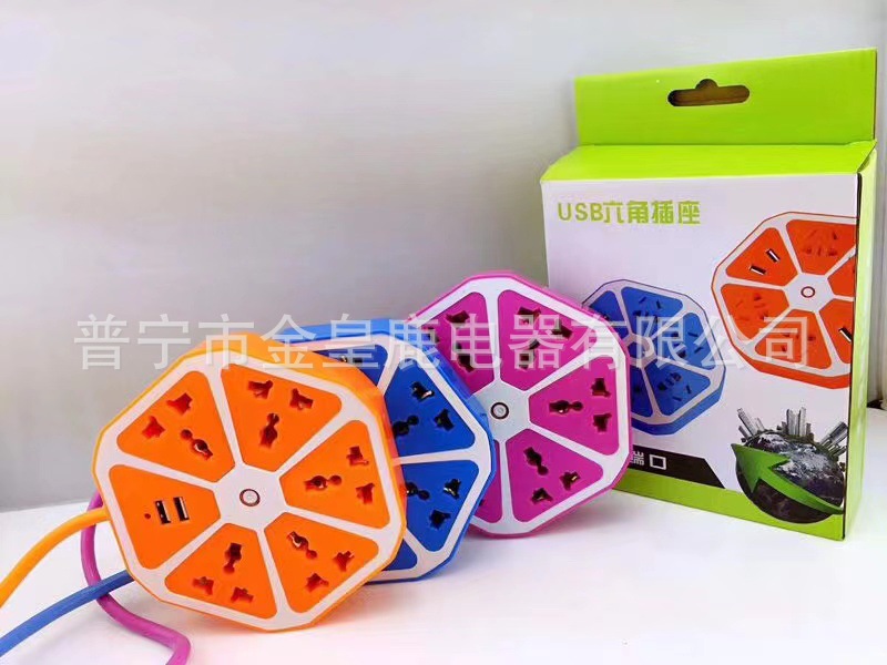 Fruta Limón socket USB color multi-función socket Venezuela México Brasil Perú hexagonal socket