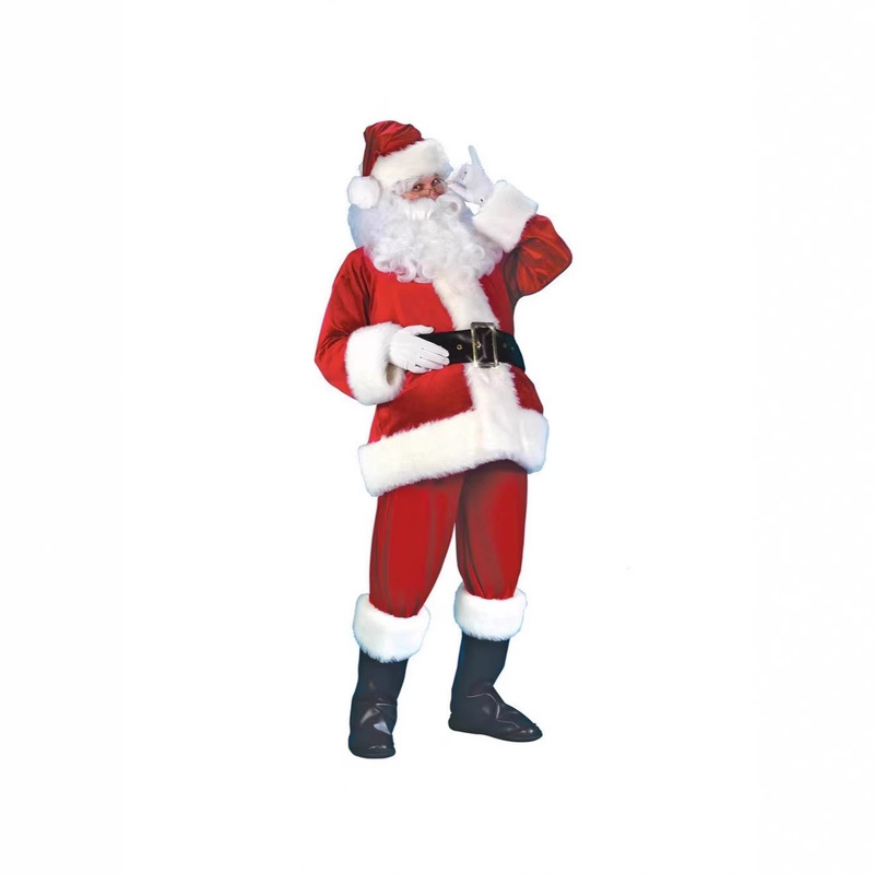 European and American New Style Santa Claus Clothes, Enlarged and Thickened Christmas Clothes, Classic Holiday Performance Clothes