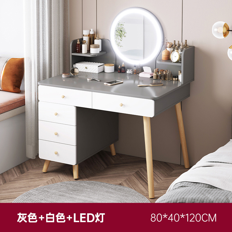 Luz lujo tocador dormitorio moderno simple pequeño apartamento en línea celebridad ins estilo pecho de cajones gabinete de almacenamiento integrado espejo de mesa de maquillaje