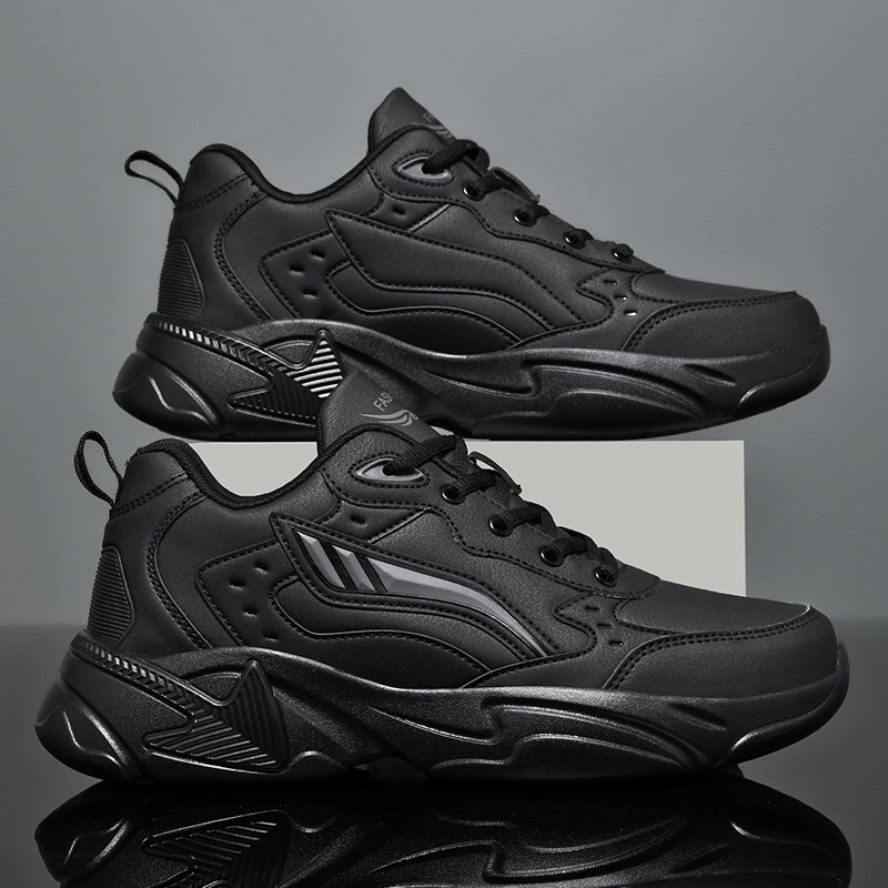 Четыре сезона кожаные водонепроницаемые кроссовки дикие молодежные кроссовки противоскользящие пары повседневные ботинки осенние и зимние бархатные мужские ботинки