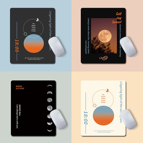 Small mouse pad solar eclipse waterproof table pad laptop computer office internet celebrity thickened anti-slip pad fixed 