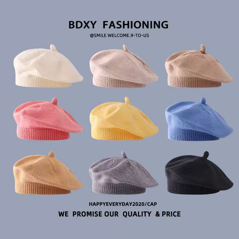 Детская шапка Весна и осень тонкая сплошная шерстяная вязаная шапка Детские береты милые мальчики и девочки детская шапочка художника