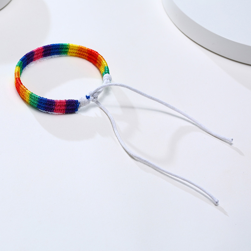 Mode Arc-en-ciel Noeud D'arc Corde Tricot Femmes Bracelets display picture 2