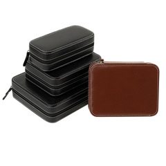 Factory Direct Sale Cross-border Table Box 2-Position 4-Position 8-Position PU Leather Portable Watch Storage Zipper Bag Watch Box